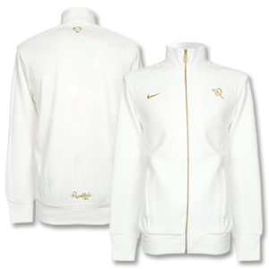 R10 Ronaldinho Full Zip Top - white