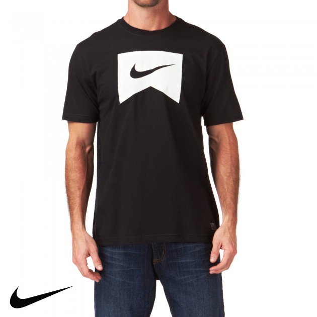 Mens Nike Skateboarding Icon T-Shirt - Black/Sail
