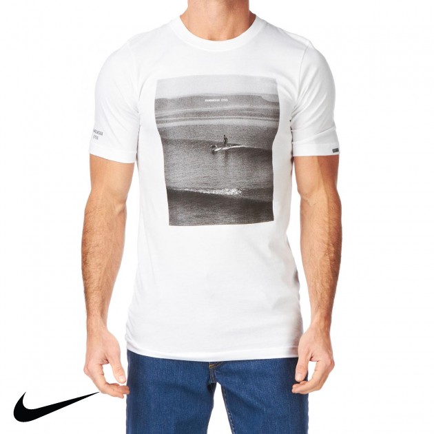 Mens Nike Skateboarding Tandem T-Shirt - White