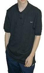 Nike Swoosh Polo Shirt Black Size Medium