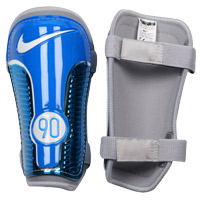 T90 Protegga Shin Pads - Blue/Chrome/White.