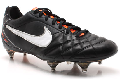 Nike Tiempo Flight SG Football Boots Black/White/Orange