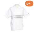 Nike Tour Knit Chest Stripe Polo - White
