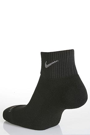 Nike Unisex 2 Pair Nike Fit Dry Cushioned Running Socks In 3 Colours White / Black