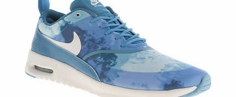 White  Blue Air Max Thea Print Trainers