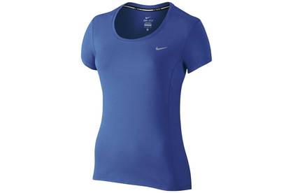 Nike Womens Dri-fit Contour Run Short Sleeve Top