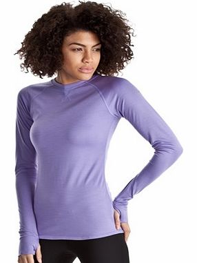 Wool Crew LS Top - Medium Violet/Reflective