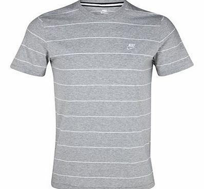 Nike YD Striped Futura Tee - Dark Grey