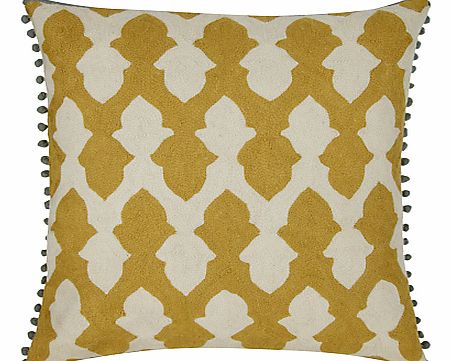 Niki Jones Lattice Cushion, Chartreuse