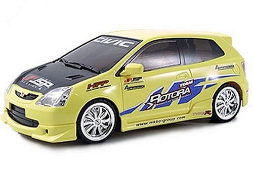 Nikko Radio Remote Controlled Honda Civic (1:14 scale by Nikko) in Yellow with graphics