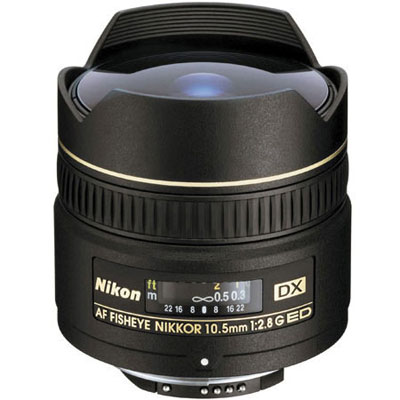 Fisheye Lens on 10 5mm F2 8 G If Ed Af Dx Fisheye Lens