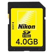 NIKON 4GB High Speed SDHC Card