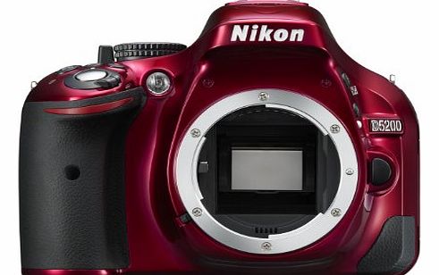 D5200 SLR Camera Red Body Only 24MP 3.0LCD FHD