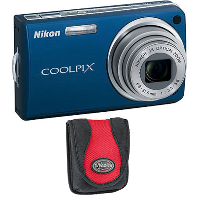 Nikon S550 Blue Compact Camera with Bag