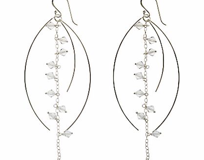 Nina B Sterling Silver and Clear Crystal Drop