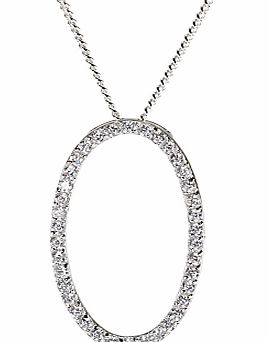 Nina B Sterling Silver Cubic Zirconia Oval