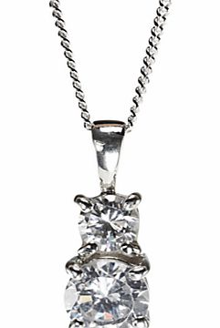 Nina B Sterling Silver Double Cubic Zirconia
