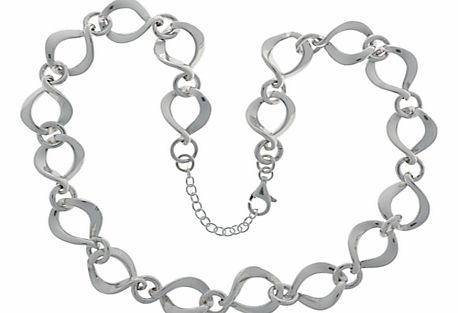 Sterling Silver Twisted Open Link Necklace