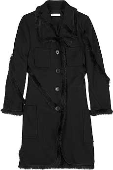 Nina Ricci Lapin trimmed coat