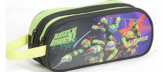 Official Licensed Teenage Mutant Ninja Turtles ``Turtle Power`` Double Fill Pencil Case - Licensed Ninja Turtles Merchandise