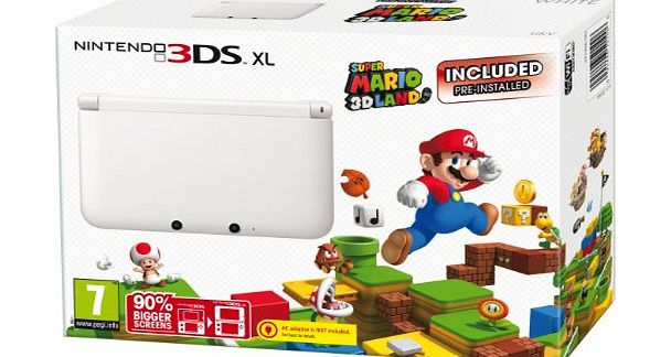 Nintendo Handheld Console 3DS XL - White Limited Edition with Super Mario 3D Land (Nintendo 3DS)