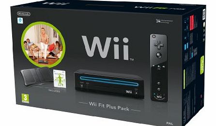 Wii Console (Black) with Wii Fit Plus: Includes Balance Board and Wii Remote Plus