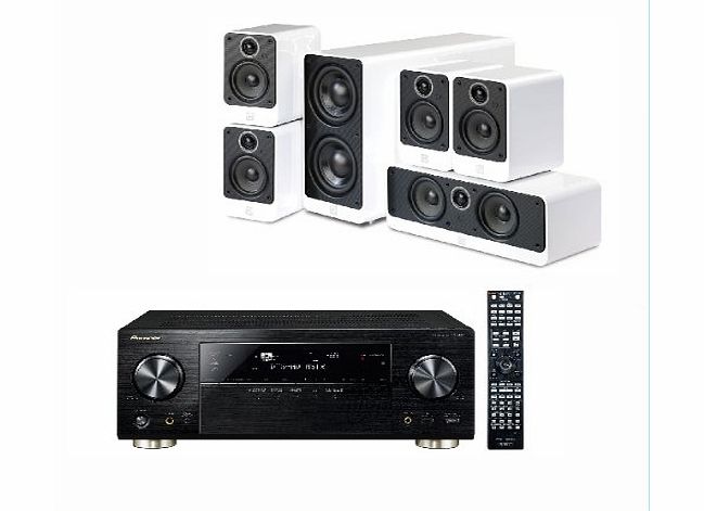 Nintronics Pioneer VSX-923 Intergrated Amplifier   Q Acoustics Q2000i Cinema Pack Black amp; Walnut