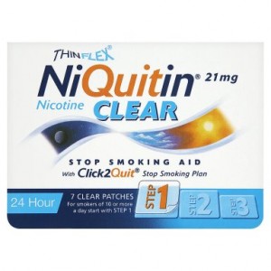 niquitin 21mg Clear 24 Hour 7 Clear Patches Step 1