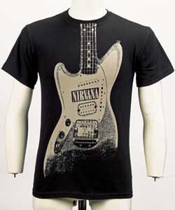 Guitar Licensed Black Tee Shirt - Large
