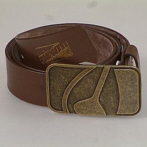 Nixon Badge Leather Belt - Brown