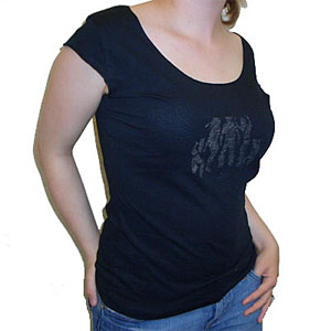 Band S/S Sheer Jersey Black