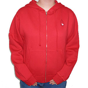 Flutter Zip Hood Red