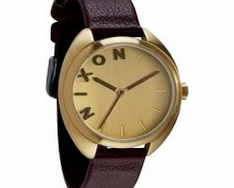 Nixon Ladies Wit Gold Brown Watch