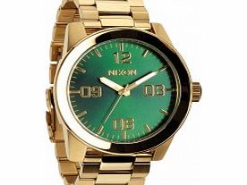 Nixon Mens Corporal SS Gold Green Sunray Watch