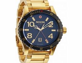 Nixon Mens Diplomat SS Gold Black Watch