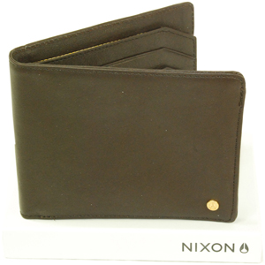 Nixon Mens Mens Nixon Mantle Zip Coin Wallet. Brown