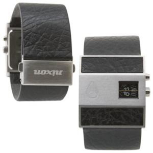 Nixon Mens Mens Nixon The Rotolog Leather Watch. Black A029