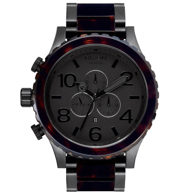 Nixon Mens Nixon 5130 Chrono Watch - Matte Black/Drk