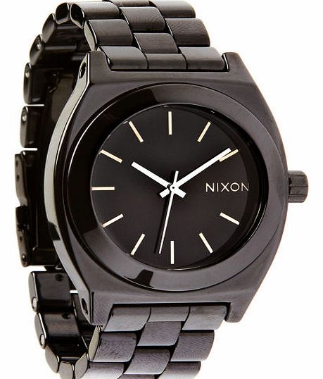 Mens Nixon Ceramic Time Teller Watch - Black