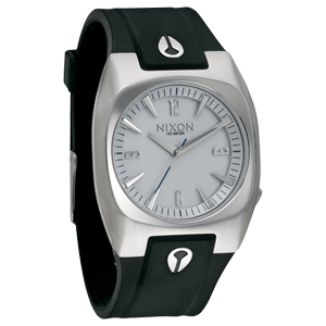 Nixon Mens Nixon Tach PU Watch. Silver