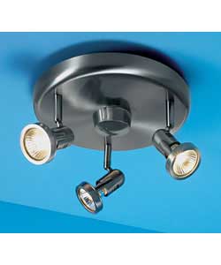 Nickel 3 Light Ceiling Bar