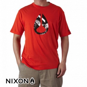 T-Shirts - Nixon Escape Icon T-Shirt - Red