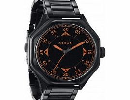 Nixon The Falcon All Black Orange Steel Watch