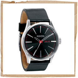 Nixon The Sentry Leather Black