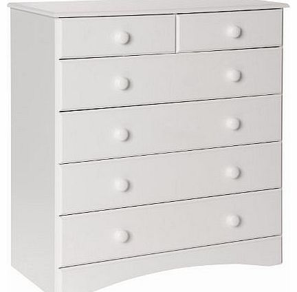 NJA Furniture Aviemore 2 Plus 4-Drawer Chest, 89 x 84 x 40 cm, White