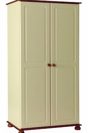 NJA Furniture Designer 2-Door Robe, 186 x 89 x 57 cm, Cream/ Pine