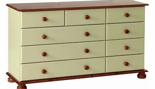 NJA Furniture Designer 2 Plus 3 Plus 4-Drawer Chest, 74 x 121 x 39 cm, Cream/ Pine