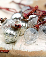 Recycled Dew Drop Tree Baubles (set of 12) -