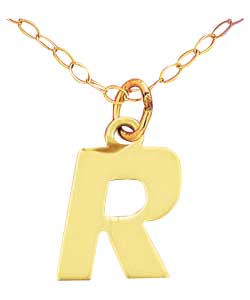 no 9ct Gold Initial R Pendant