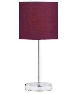 no Blackcurrant Fabric Shade Stick Table Lamp